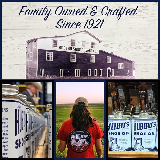 Huberd's Shoe Oil – Leather Conditioner & Waterproofer for Boots, Shoes & Leather Gear. Easy Pour Formula Softens & Protects 