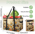 Reusable Grocery Bags Heavy Duty Shopping Bags Foldable Large Tote Bags with Long Handles & Hard Bottom