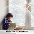 Volcanics Window Privacy Film with Installation Tools, Frosted Glass Window Film, Removable Window Clings for Home Office, Static Cling Opaque Stickers, UV Blocking 17.5 x 78.7 Inches