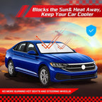 ARISMOTOR Windshield Sun Shade for Volkswagen VW Jetta 2019-2025 2026, Custom Fit Foldable Front Window Sunshade Sun Visor Protector, Block UV Rays Keep Your Car Cooler