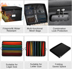 File Box Fireproof Document Box with Lock, Document Safe File Storage Organizer Boxes for Next of Kin Estate Planing Organize
