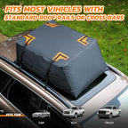 DNA Motoring Car Rooftop Waterproof Bag, 17 Cubic Feet Waterproof Car Roof Luggage Bag, Heavy Duty Car Roof Cargo Carrier Bag, Car Roof Bag, w/ 4 Reinforced Straps, TOOLS-00422