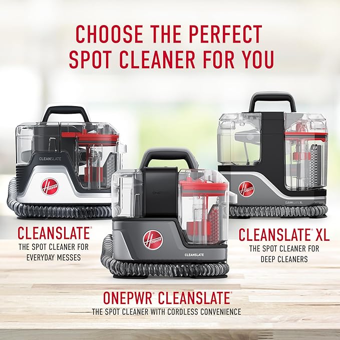 Hoover ONEPWR CleanSlate Cordless Portable Carpet + Upholstery Spot Cleaner Machine, Powerful Suction, Versatile Tools, Car a