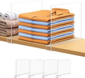 Aolloa 4 PCS Shelf Dividers for Closet Organization Acrylic Clear Closet Shelf Divider for Wooden Shelving Suitable for Woode