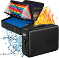 TOMKID Fireproof Document Box with Lock, Durable Hard Case File Organizer, Fire Safe Box, Hard-Shell Design, Waterproof, Impo