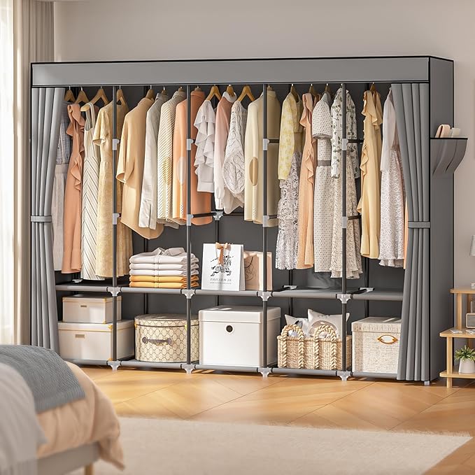 Neatrays Portable Closets for Hanging Clothes, 83 Inch Large Capacity Wardrobe Closet, Freestanding Armario De Ropa Closet wi