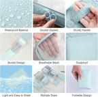 Packing Cubes for Travel - 10 Set Luggage Organizer Bags for Family, Mesh Breathable Travel Packing Cubes for Suitcases Durab