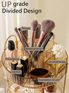 Asayuee 360 Rotating Makeup Organizer,2 Tier Large Capacity Make Up Organizers and Storage,Skincare Perfume Vanity Organizers