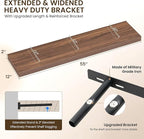 Dreamland 55" Floating Shelves for Wall, 12" Deep Thicker Walnut Floating Shelves, Wall-Mounted Shelves for Bedroom, Living R