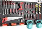Peg Board, 84pcs Metal Pegboard Kit, Includes 4 Pack 24''X12'' Large Black Peg Board with Accessories and Hook Locks, Heavy D