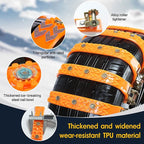 Snow Chains, Anti Slip, Non-metallic, Emergency Tire Chains Suitable for Cars, Trucks, Pickup, SUVs with Tire Width of 245-27