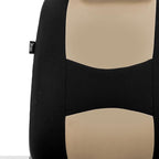 FH Group Three Row 7 Seater - All Purpose Flat Cloth Built-in Seat Belt Car Seat Cover - Universal Fit for Cars Trucks & SUVs