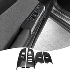 Window Control Panel Cover,for Kia K4 2024 2025 2026, Door Panel Cover,Power Windows Trim - Carbon Fiber Protective Accessories