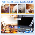 Sunshades for 2025 2026 Kia K4 Accessories Windshield Sun Shade Side Rear Window Shade Cover Sun Visor Shield Privacy Protection for Camping Keep Vehicle Cool Black 7PCS