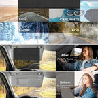 Car Visor Extender Sun Bblocker，Upgraded UV400 Car Sun Visor Extension with PC Lens and Side Sunshade,Filter UV，Safe Ddriving.Universal for SUV, Family Automotive, Black