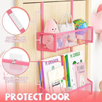 Kaiferty Over The Door Hooks Organizer, Coat Rack Over The Door Storage Hanger Towel Rack, Back of Door Storage Organizer for