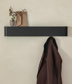 Kazai.® Coat Rack Wall Mount with Shelf 'Tone' | Modern Design Coat Hanger with Hidden Hooks and Storage | Hat Rack with Shel
