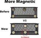 EASEPRES Magnetic Pencil Holder Set of 6 - Black Wire Mesh Storage Baskets Organizer with Strong Magnets - Perfect for Whiteb