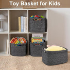 OIASKET Storage Baskets for Organizing, Woven Decorative Baskets for Shelves - Books, Towels, and Clothes, Cotton Rope Toy St