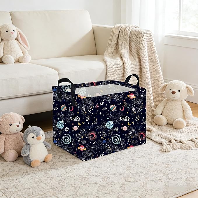 Rectangular Star baskets,Storage Basket,Waterproof foldable laundry basket for Kids,Cute Toys Storage Bin Organizer,Book bins
