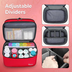 Mancro Dual Layers Medicine Organizer Bag, Pill Bottle Organizer Storage with Lockable Zipper, Medication Travel Bag for Pill