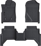 Auxko All Weather Floor Mats Fit for Ford Ranger 2025 2024 TPE Rubber Liners Set Ranger Accessories All Season Guard Odorless Anti-Slip Floor Mats