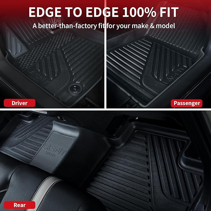 LASFIT Floor Mats for Toyota Camry 2025-2026 Hybrid/LE/SE/XSE/XLE, All Weather Custom Fit TPE Floor Liner for Camry 2025 Front & Rear 2 Row Car Mats, Black.