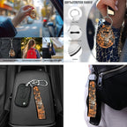 Deer 13 Pcs Auto Seat Cover Sets Steering Wheel Cover Seatbelt Pad Camo Hunting Forest Armrest Cover Pad Cup Holders Keychain Chapstick Holder for SUV Van Sedan Truck