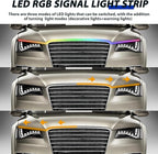 Car Led Lights Exterior RGB Hood Light Strip IP68 Waterproof Multicolor Dynamic Scan Start Up Hoodbeam Kit Compatible with Chevy Silverado 1500 2500,Truck,SUV,APP Control,12V 71inches