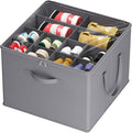 Lifewit Shoe Storage Organizer for Closet, Fabric Large Shoe Box Storage Containers with Clear Cover, Foldable Bins for Boots