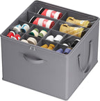 Lifewit Shoe Storage Organizer for Closet, Fabric Large Shoe Box Storage Containers with Clear Cover, Foldable Bins for Boots