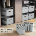 Budding Joy 2 Pack Shoe Organizer for Closet, Clear Foldable Shoe Storage Containers Adjustable Dividers Fits 16 Pairs,Shoe S