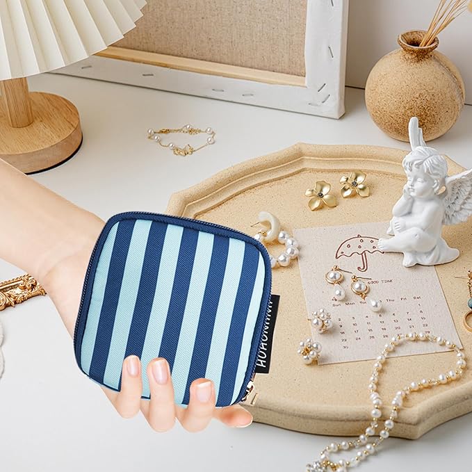 Travel Jewelry Case Small Jewelry Organizer Purse Jewelry Bag Women Jewelry Purse Double Layers for Bracelet Rings Earring Ne