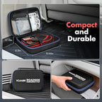 Car Emergency Safety Kit Bag with Jumper Cables, Tire Pressure Gauge, Auto Vehicle Safety Road Side Assistance Kits Essential