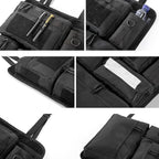 6 Pack Tactical Molle Car Seat Back Organizer - Tactical Vehicle Panel Organizer with 5 Detachable Molle Pouch,US Flag Patch