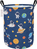 QUEENLALA Large Storage Basket,Laundry Hamper/Bathroom/Home Decor/Collapsible Round Storage Bin,Boys and Girls Hamper/Boxes/C
