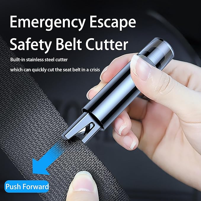 Safe Hammer Car Window Breaker Seatbelt Cutter Under Water or Fire,2 IN1 Window Breaker Tool Auto Glass Breaker Emergency Esc