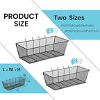 Sieral 4 Pcs Black Pegboard Baskets Metal Wire Shelf Baskets Peg Board Organizer Accessories Wall Mount Organizer Attachments