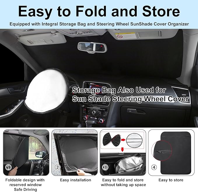 TINGLU Window Shades for Infiniti QX60 2014-2021 Accessorie Car Side Full Windows Rear Triangular Windshield Sun Shade Sun UV Rays & Privacy Protection for Camping,Napping,and Relaxing 8PCS