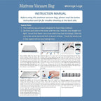 Storage Logic Foam Mattress Vacuum Bag with Blue Zipper, Mattress Storage Bag, Straps Included, Twin/Twin-XL