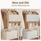 StorageWorks Storage Bins, Fabric Storage Bins for Shelves, Large Storage Baskets with Metal Frame, Closet Baskets and Bins w