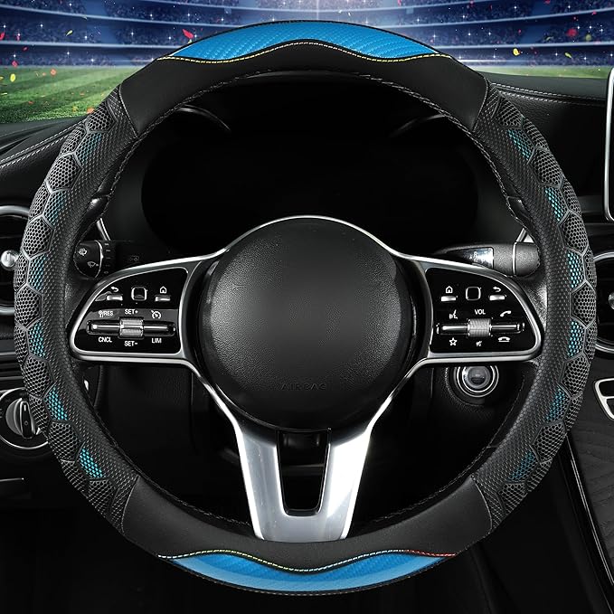 PU Leather Steering Wheel Cover 14.5-15 Inch