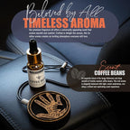 Handmade Wood Car Air Freshener — Father’s Hands Designed Refillable Essential Oil Diffuser — Long Lasting Coffee Beans Fragr