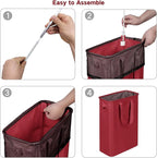 efluky Slim Laundry Basket, Narrow Laundry Hamper with Handles, Collapsible Dirty Clothes Hamper, Tall Laundry Bin for Laundr