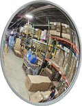 18" Outdoor Acrylic Round Convex Mirror, Security Mirror for Retail Stores, Warehouses, Driveways, and Parking Lots, Acrylic Mirror for Blind Spots and High-Traffic Areas