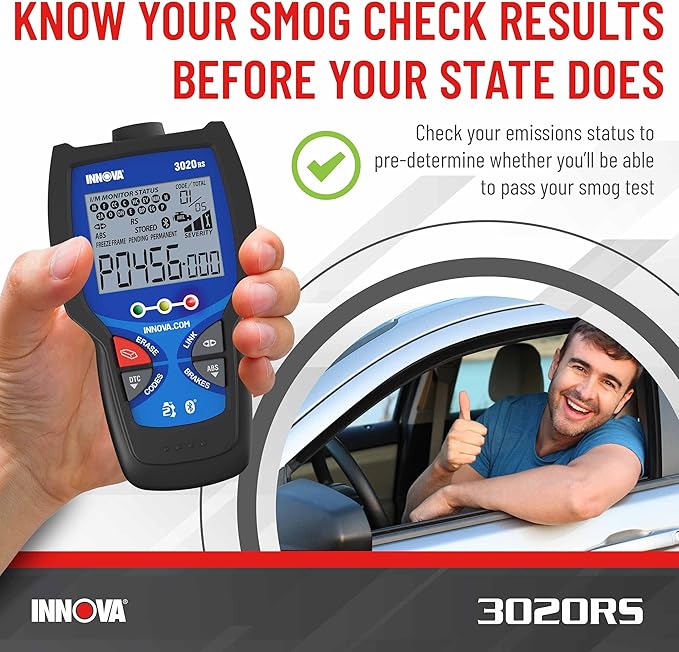 INNOVA 3020RS Fast & Easy-to-Use Check Engine Code Reader, OBD2 Scan tool for ABS Clear with Fix & Part Recommendations,