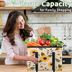 Reusable Grocery Bag, Foldable Large Shopping Tote Bag for Groceries Kitchen Picnic Car Trunk