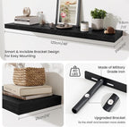 Fun Memories 10 Inch Deep Shelves, Floating Shelves for Wall 48 Inches Long, Wood Floating Shelves for Wall, Large Storage Sh