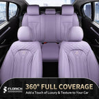 FLORICH Leather Seat Covers Full Set Purple Car Seat Cover Full Coverage Seat Covers Front Seats and Rear Waterproof Car Seat