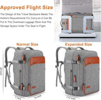 Lumesner Carry on Travel Backpacks, Extra Large 40L Flight Approved Bag for Men & Women,Expandable Suitcase Backpack With 4 P